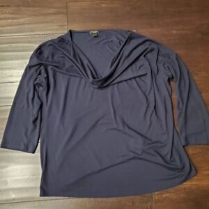 Ann Taylor Top Navy Blue XL
